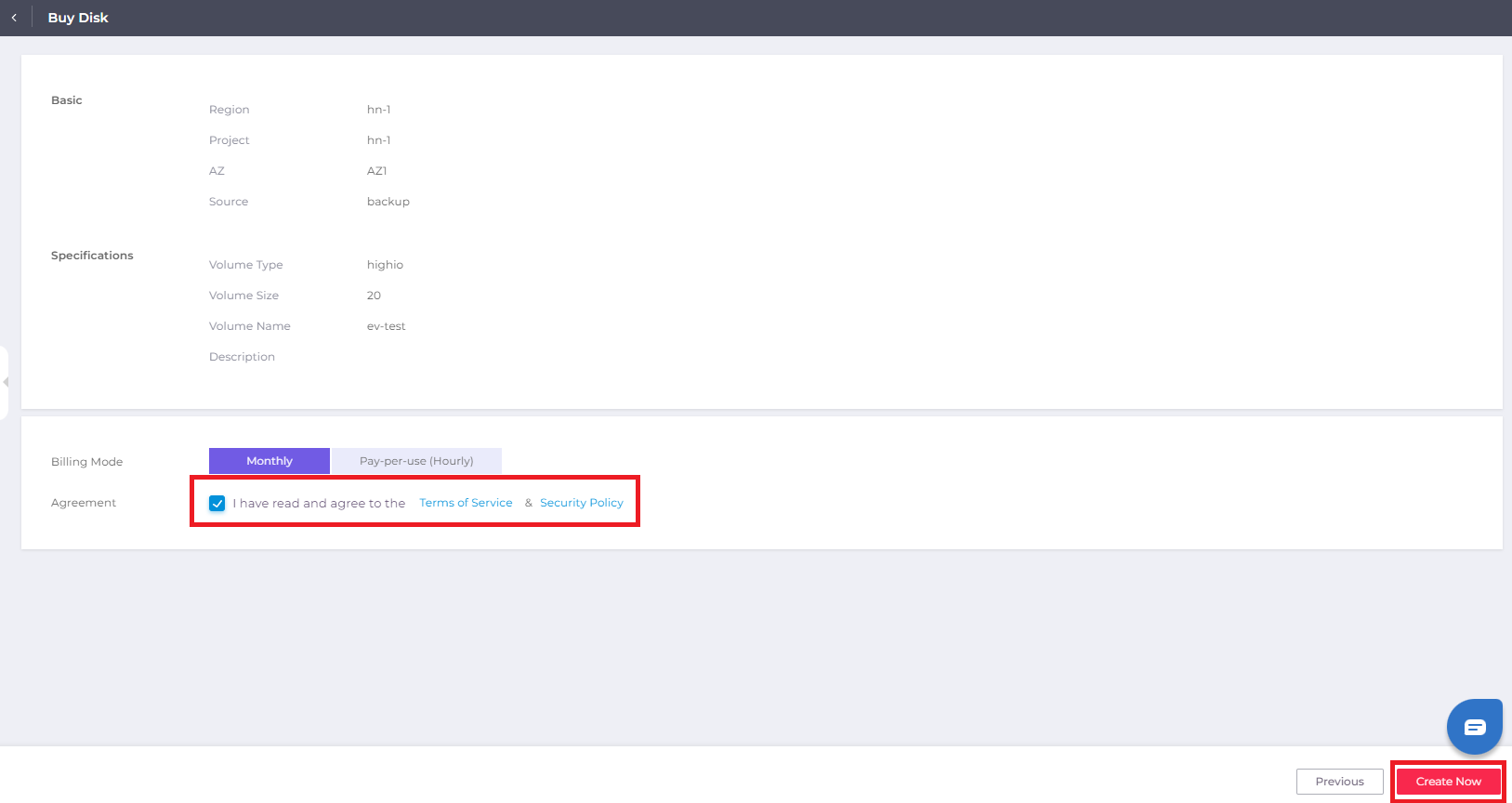 Khôi phục bản sao lưu Cloud Backup cho Elastic Volume | CMC Cloud