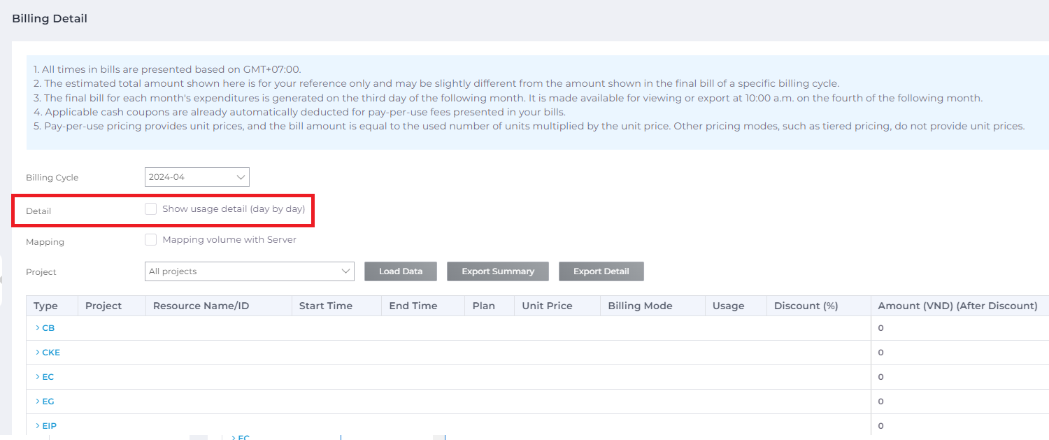 Quản lý Cloud Billing | CMC Cloud