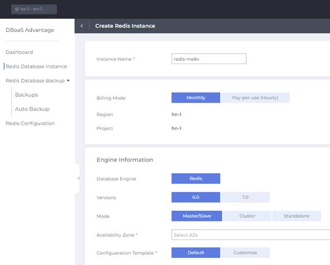 Create CMC Redis Database Service | CMC Cloud