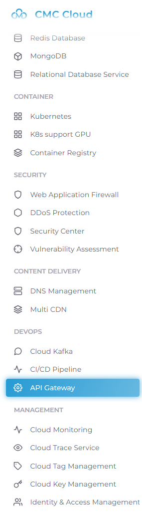Khởi tạo API Gateway Instance | CMC Cloud