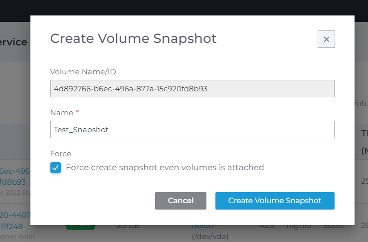 Tạo Snapshot từ Elastic Volume | CMC Cloud